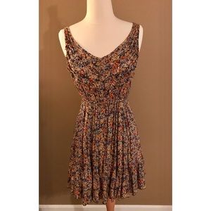 Blue Yellow and Red Anthropologie Dress